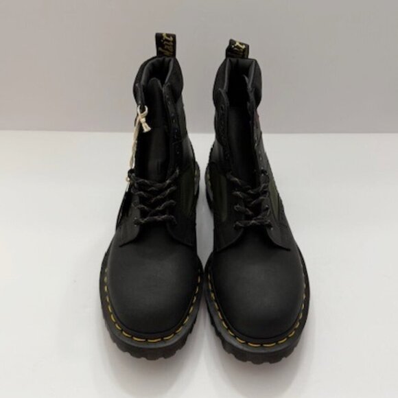 Dr. Martens 1460 Padded Panel Lace Up Boots Black Olive 27754002 Men's 8 NWT - Picture 3 of 9
